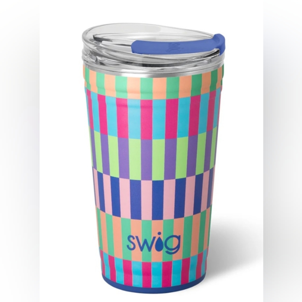Swig Life Brite Stripe Party Cup | Multi Color | 24oz